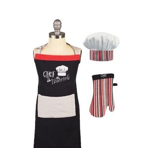 Kids Chef Set with Apron, Hat and Mitt